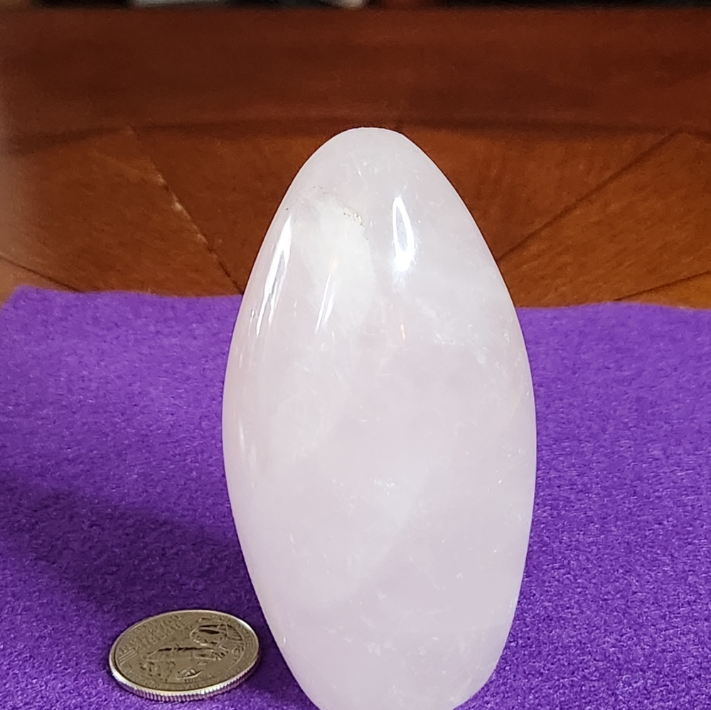 Freeform rose quartz